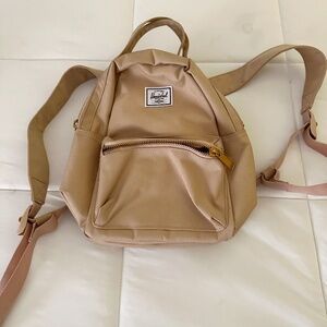 Herschel Supply Co. Nova Mini Backpack IVORY Crosshatch/Red Stripe Lining